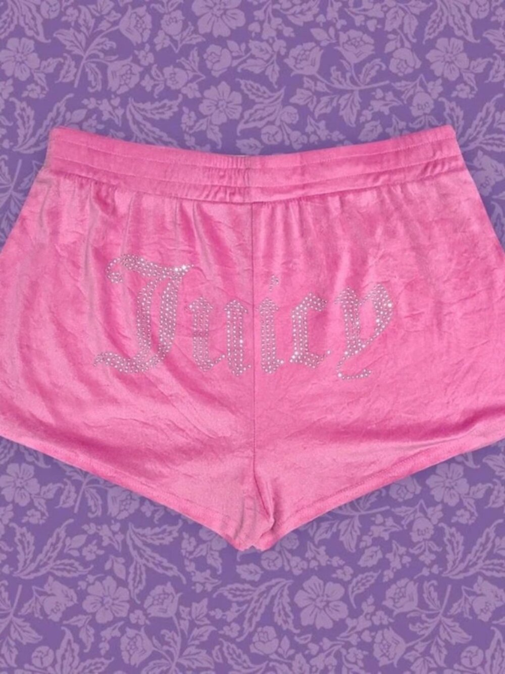 Juicy Couture hot pink rhinestone shorts
